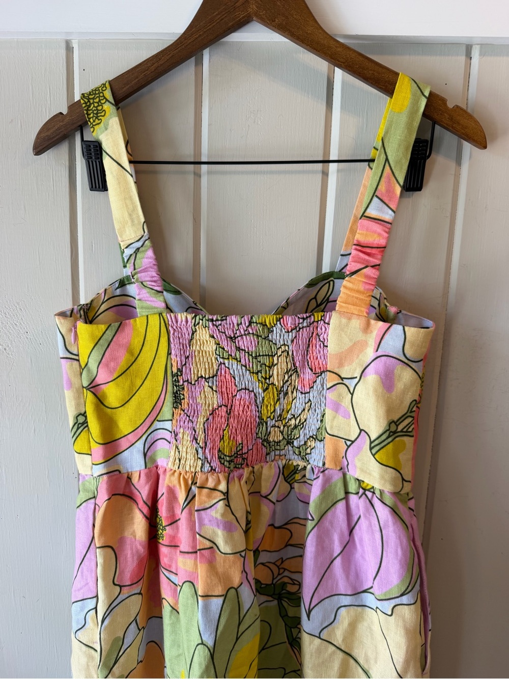 NWT FARM Rio Pastel Floral Midi Dress in Yellow, Pink, Green, Size Medium - Picture 12 of 16